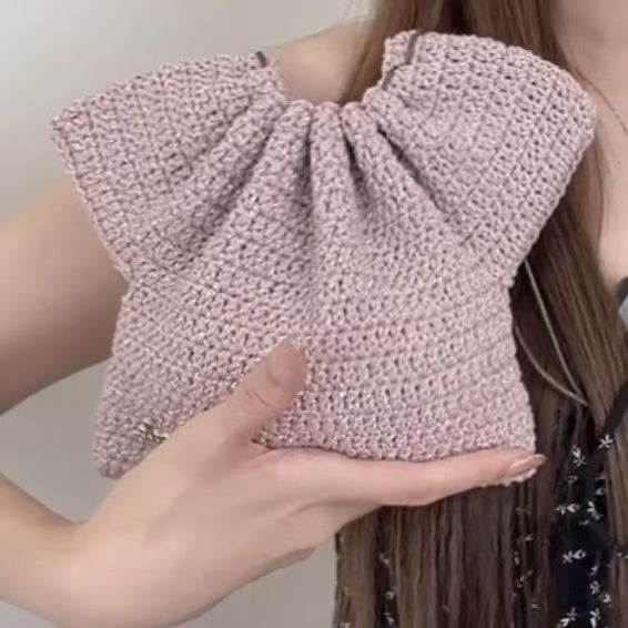 Multi-Color Dress Shaped Handmade Crochet Mini Bag