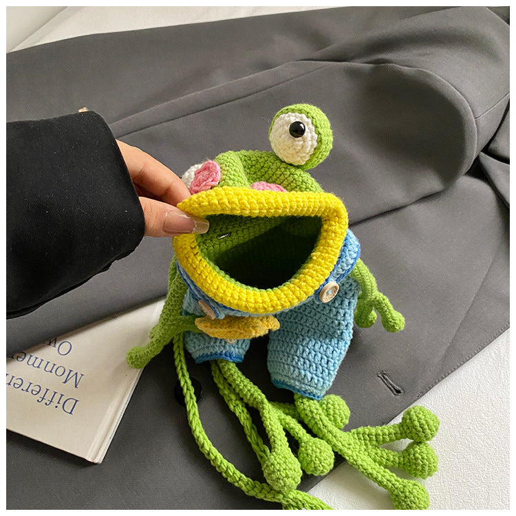 3D Frog Overalls Crossbody Bag Crochet PDF Pattern With Video