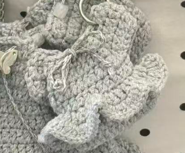 Handmade Ballet Dress Shaped Crochet Mini Crossbody Bag