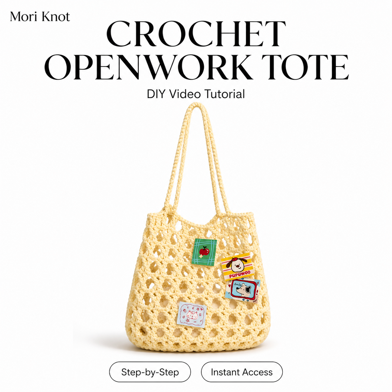 Openwork Everyday Crochet Tote Complete Video Tutorial