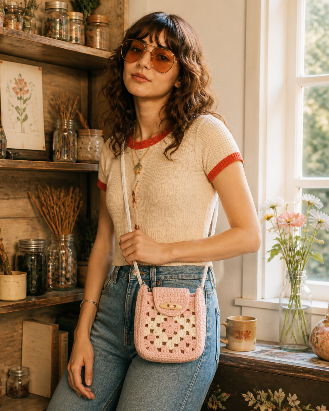 Mori Knot bag carried through an everyday moment