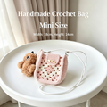 Handmade Crochet Style Floral Crossbody Mini Bag