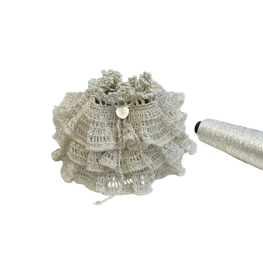 Silver Cake Ballet bag — finished project example for DIY kit