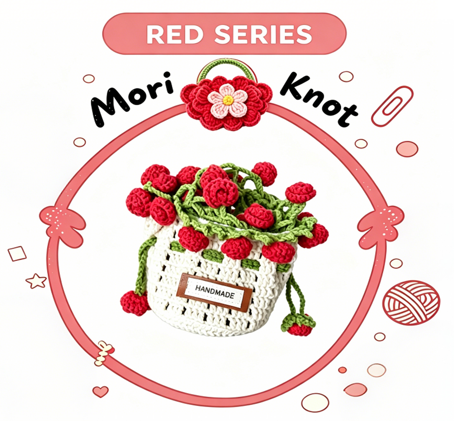 Dual Use Rose Crochet PDF Pattern With Complete Video Tutorial