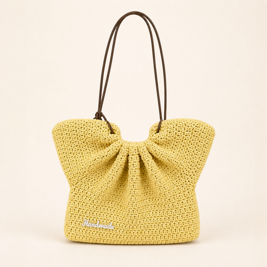 Multi-Color Dress Shaped Handmade Crochet Mini Bag