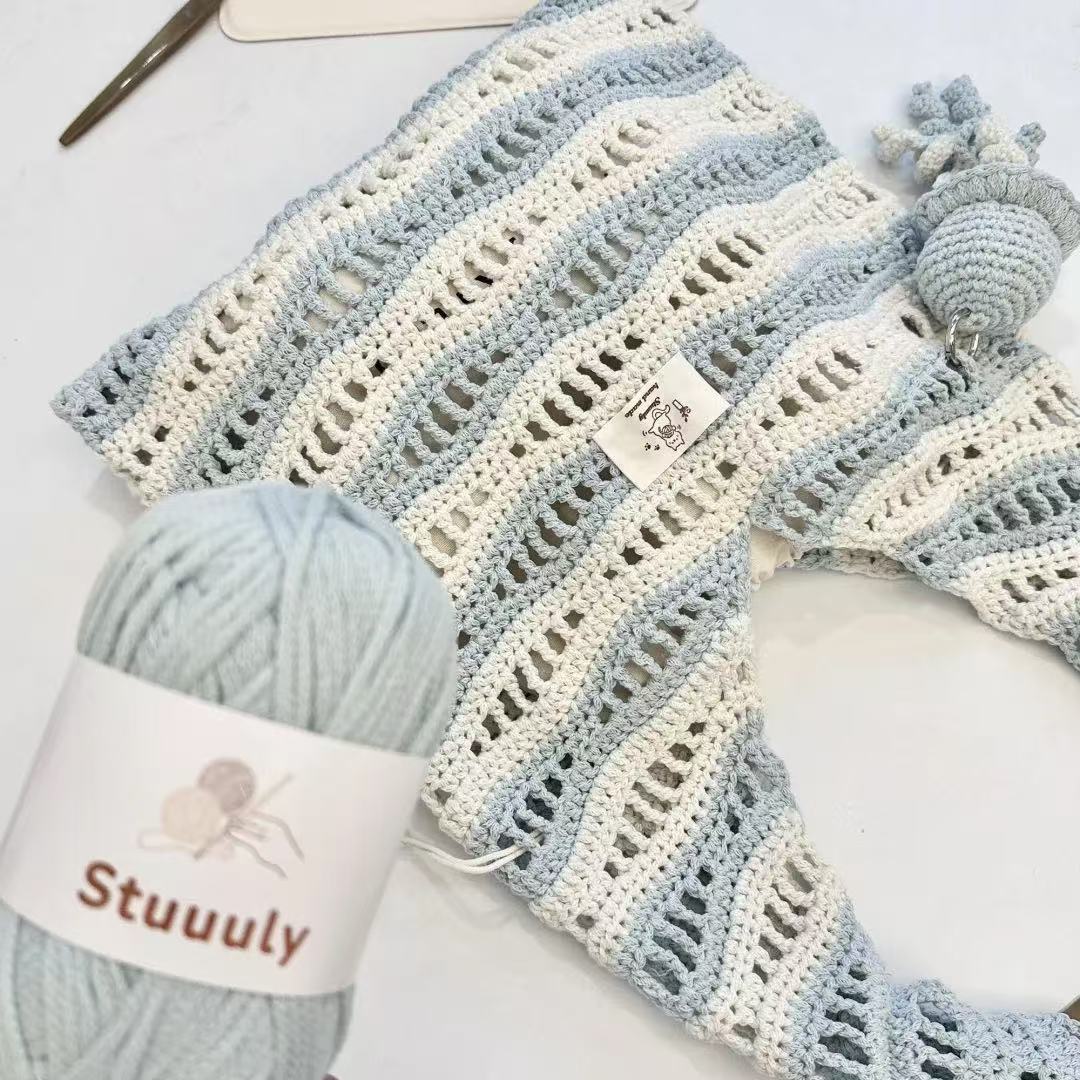 Striped Hollow Crochet Tote Bag Full Video Tutorial