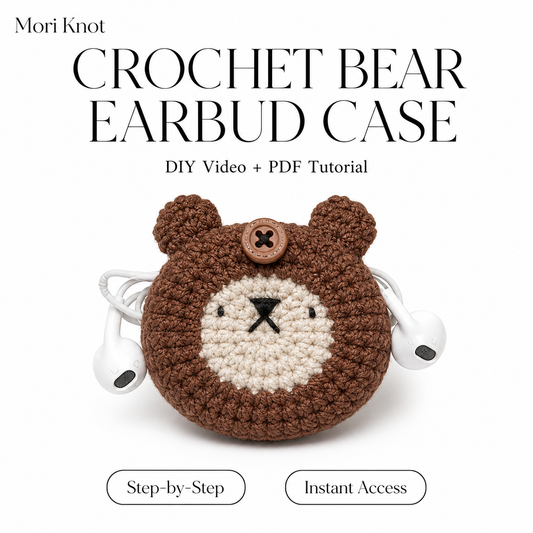 Bear Crochet Earbud Case Video and PDF Tutorial