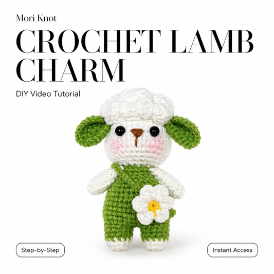 Crochet Lamb Charm Complete Video Tutorial