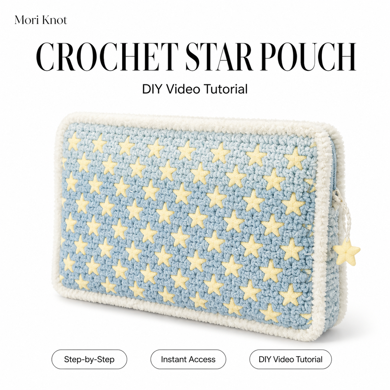 Crochet Plush Star Pouch Complete Video Tutorial