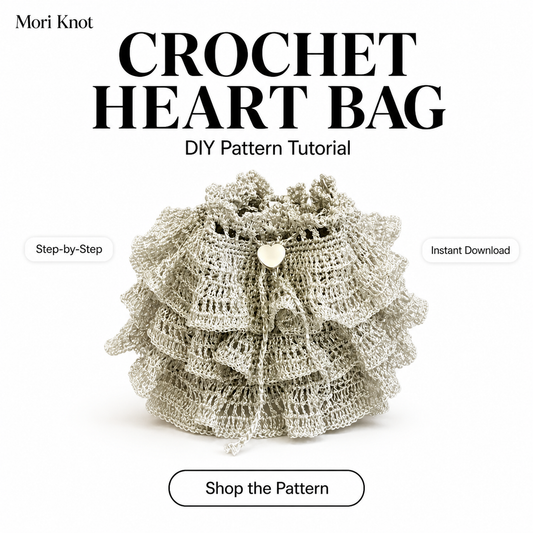 Crochet Heart Bag DIY Pattern Tutorial Instant Download