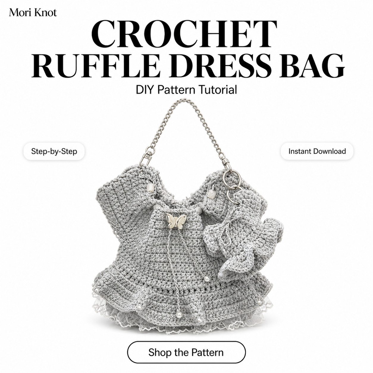 Crochet Bag Digital PDF Pattern With Video Tutorial